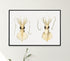 black framed vintage wall art love heart squid print